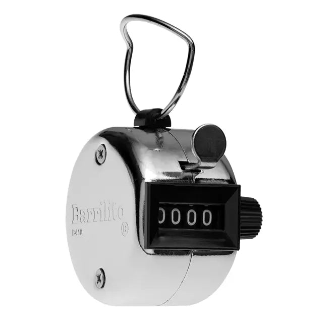 Contador Manual Metálico de 4 Dígitos | Barrilito B410