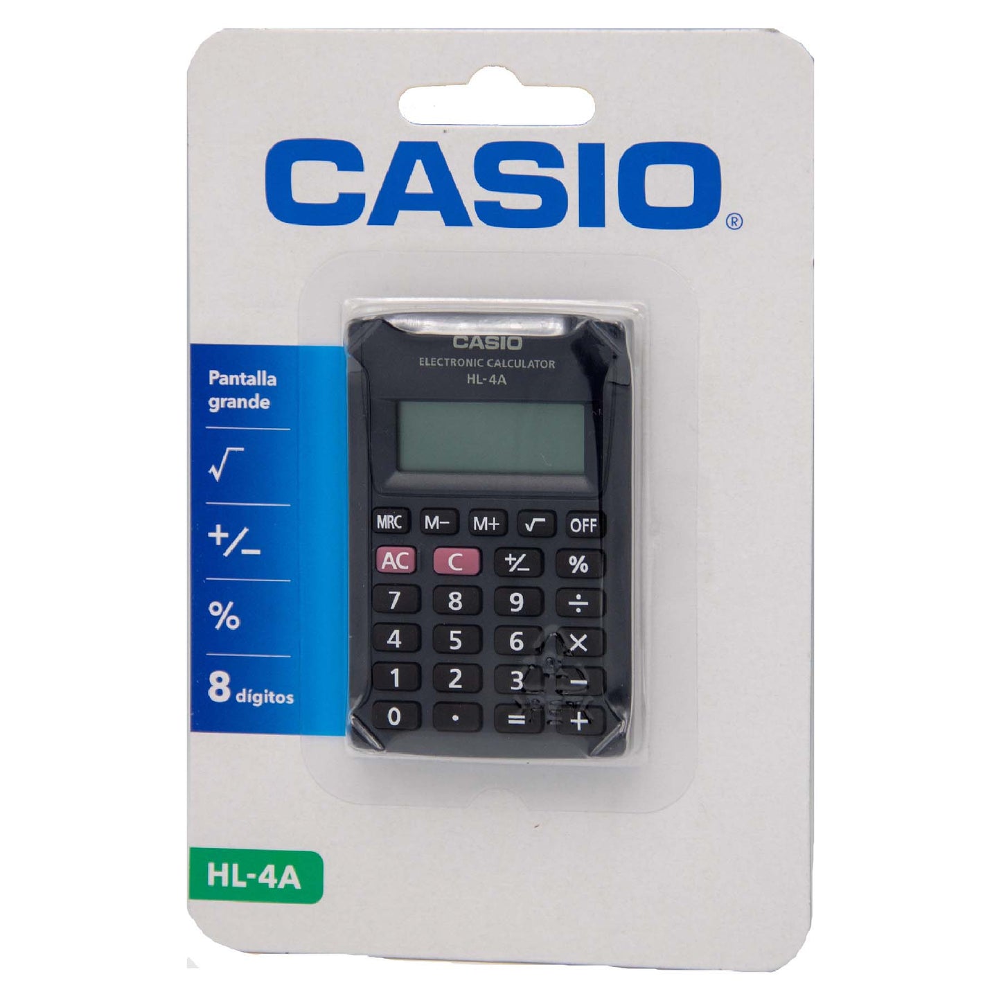 Calculadora de Bolsillo 8 Dígitos Negra | Casio HL-4A-S