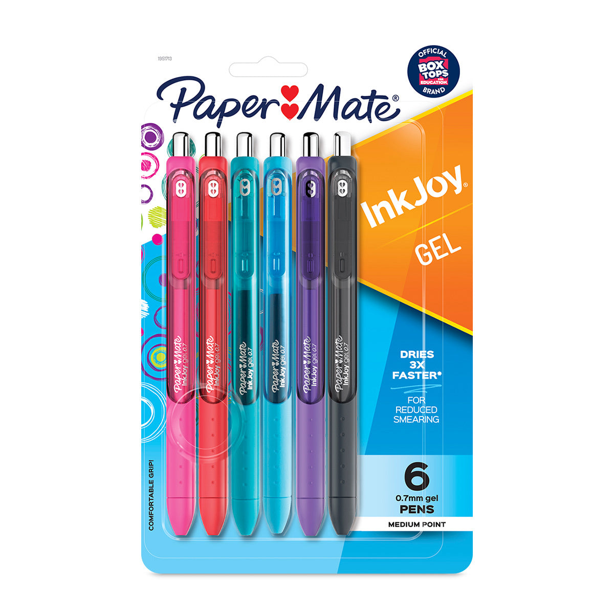 Boligrafo Inkjoy Gel 0.7 Punto Fino Retractil Surtido Con 6 - Paper Mate 1951713