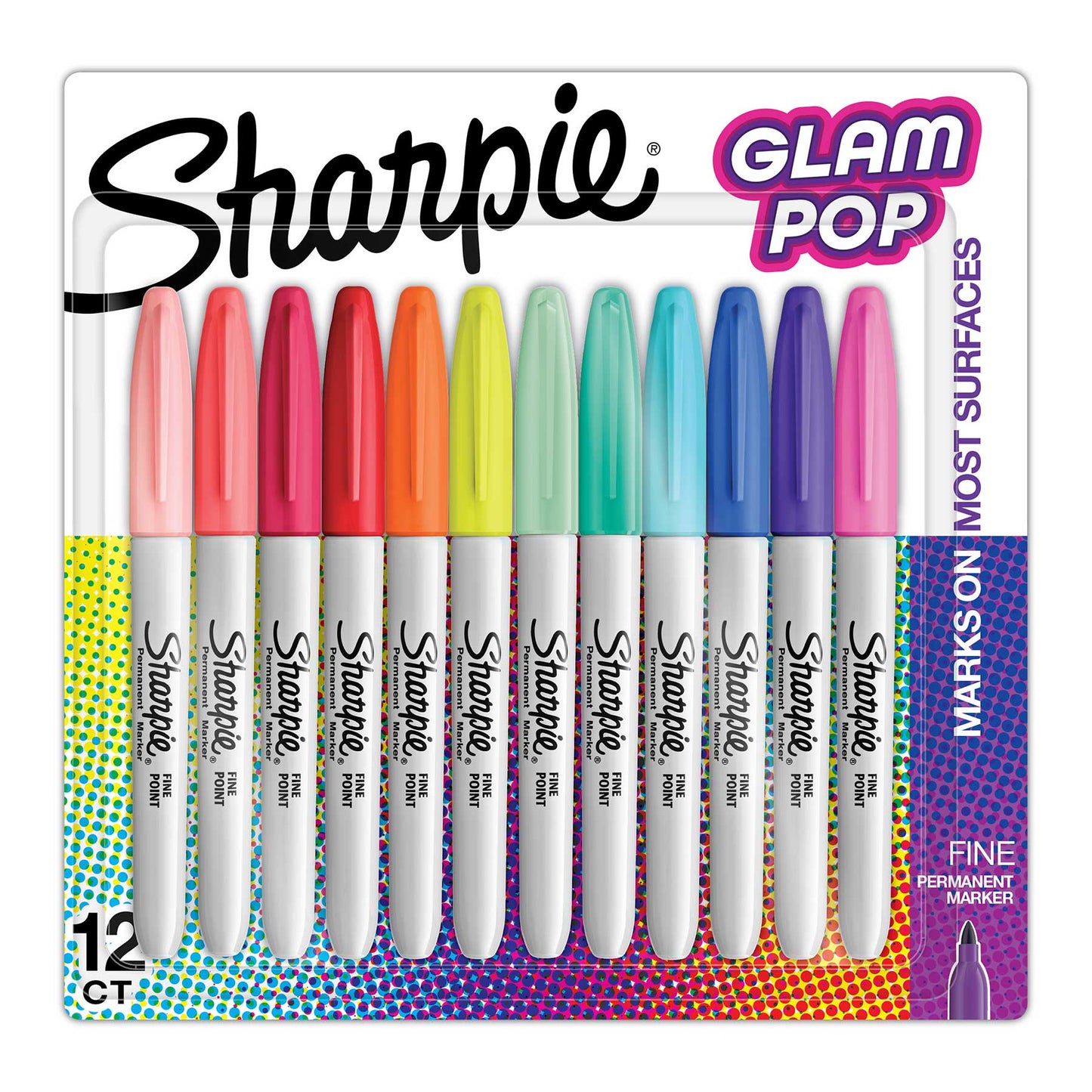 Marcador Fine Point Glam Pop con 12 | Sharpie 2185226