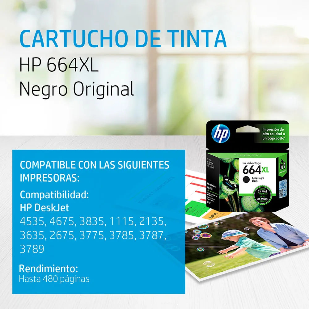 Cartucho 664XL Negro | HP F6V31AL
