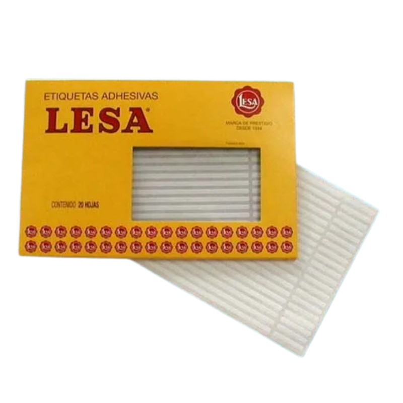 Etiqueta Adhesiva #21 Corrector Blanca 20 Hojas con 20 (400) | Lesa 2-521BL