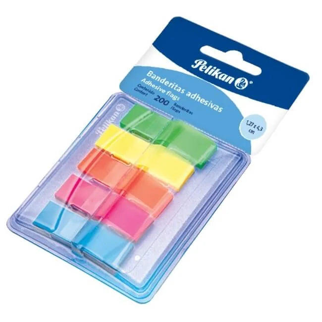 Banderitas Adhesivas Colores Surtidos C/200 | Pelikan 92821400