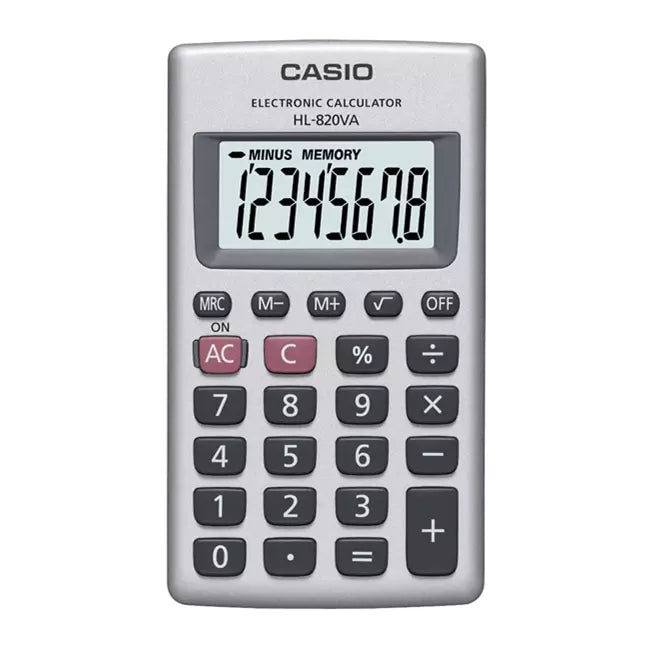 CALCULADORA PORTATIL 8 D. METAL - CASIO HL-820VA