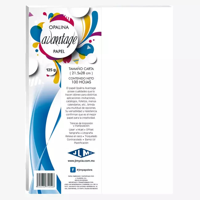 Papel Opalina Blanco 125gr Carta | Opalinas 2241