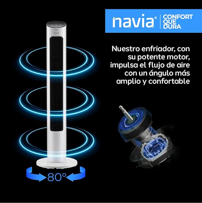 Ventilador de Torre 42" 3 Velocidades | Navia VTN-002