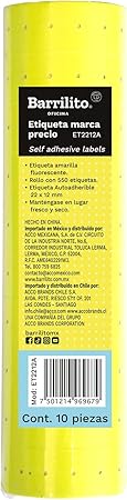 Etiquetas Adhesivas en Rollo C/10| Barrilito