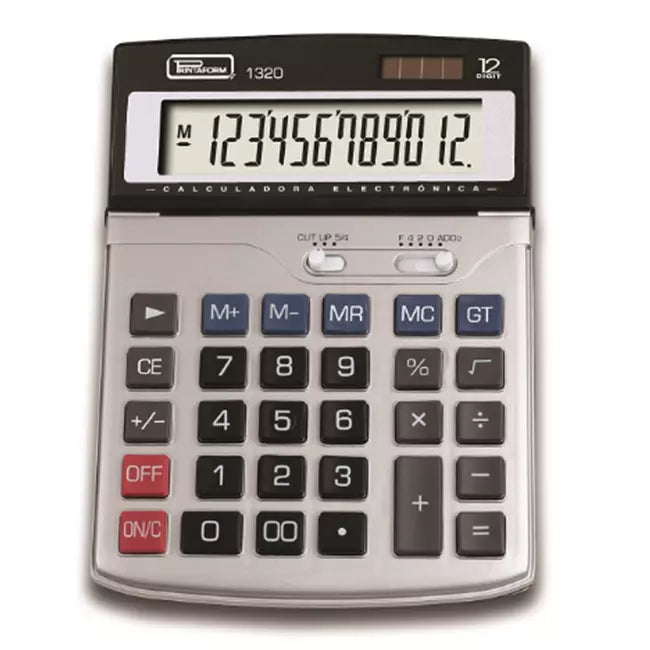 CALCULADORA DE ESCRITORIO 12 DIGITOS GT - PRINTAFORM 1320