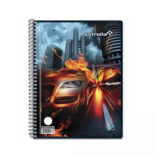 Cuaderno Forma Francesa con Espiral 100 Hojas Cuadro Chico | estrella 186