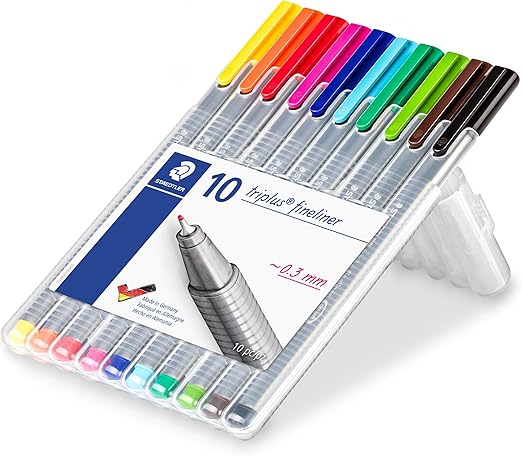 Set de Plumines Triplus Fineliner con 10 | Staedtler 334 SB10