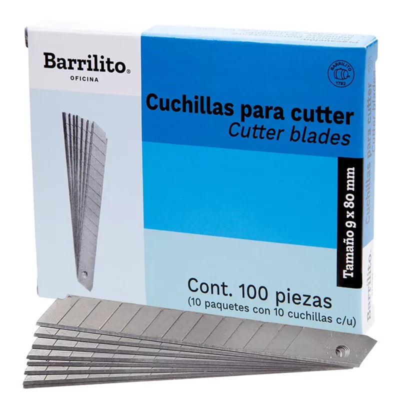 Repuesto Cuchillas Medianas para Cutter con 10 | Barrilito 1403