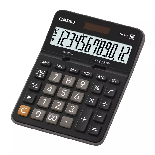 Calculadora De Escritorio 12 Dígitos Negra | Casio DX-12B
