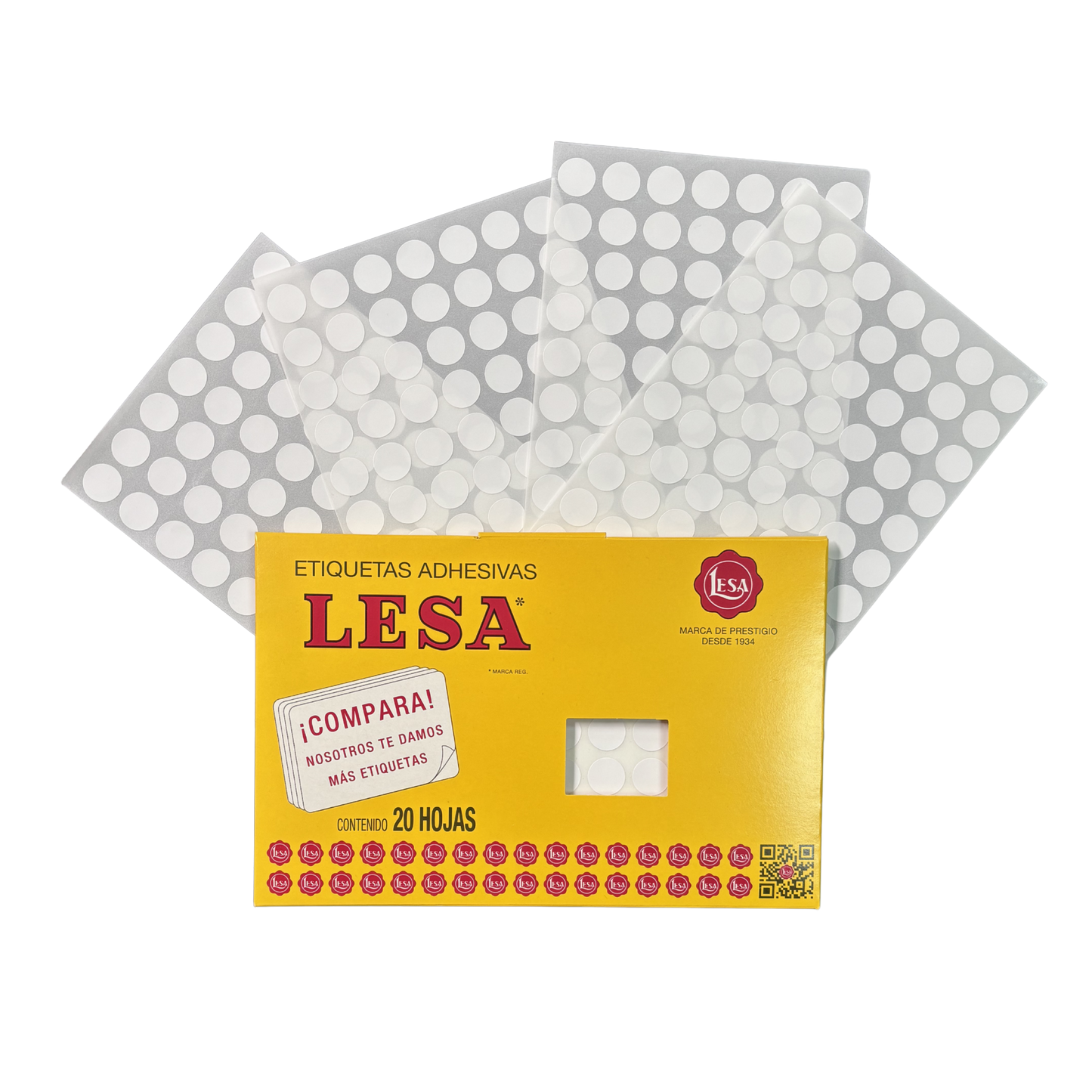 Etiqueta Adhesiva #11 (15 mm) Blanca 20 Hojas con 42 (1680) | Lesa 2-511BL