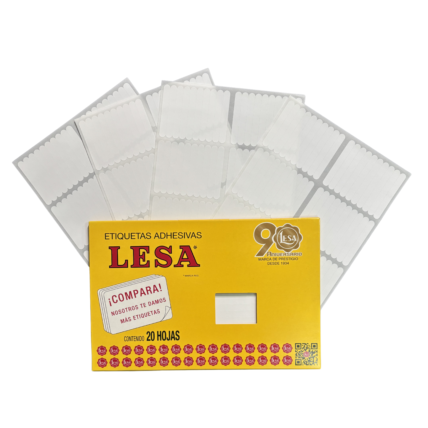 Etiqueta Adhesiva #17 (51 x 07 mm) Blanca 20H C/80 (1600) | LESA 2-517BL