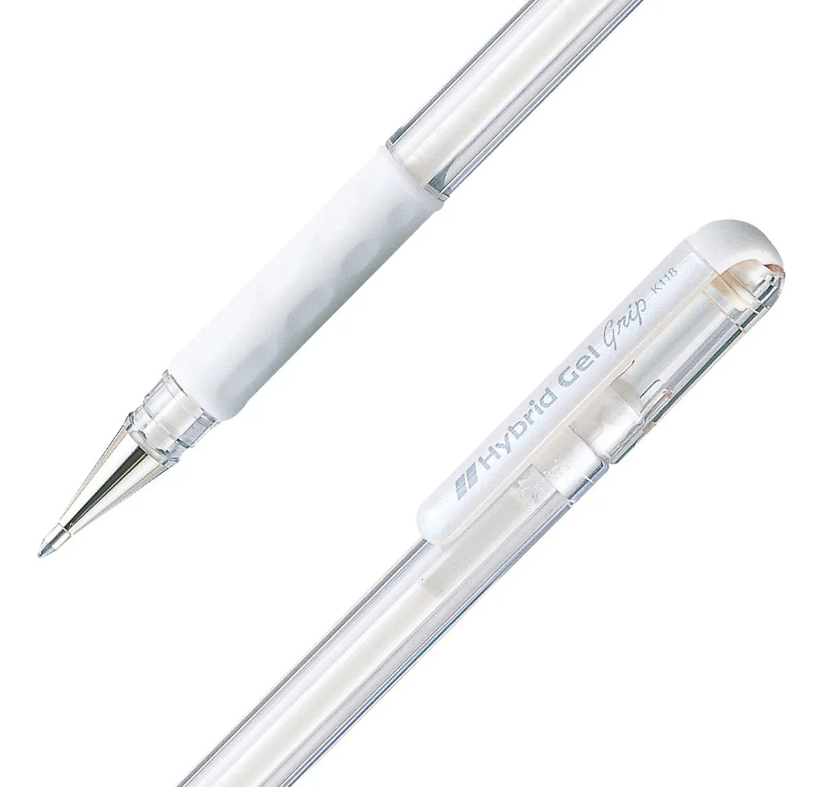 Boligrafo Hybrid Gel Grip Metallic 0.8 Mm Plata - PENTEL K118-Z