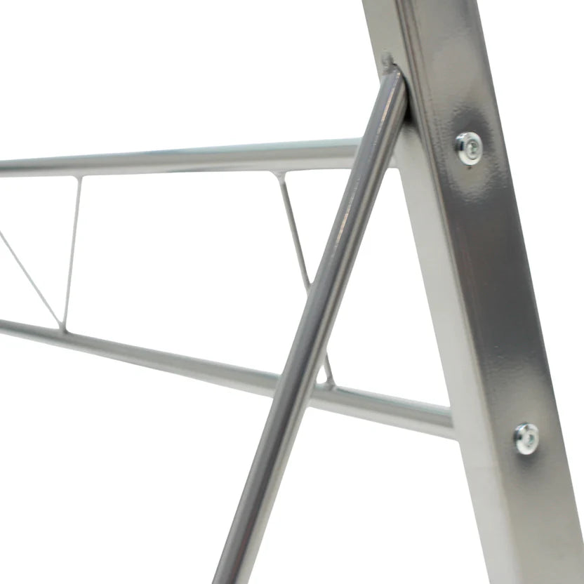 Escritorio Metálico con Cristal Templado Plata | JM-907G Mobilek