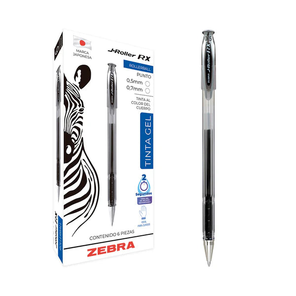 Bolígrafo J-Roller RX Fino 0.5 mm Negro | Zebra 801NGRFNC006