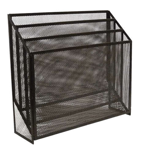 Revistero Clasificador Triple Negro | Mesh 38295