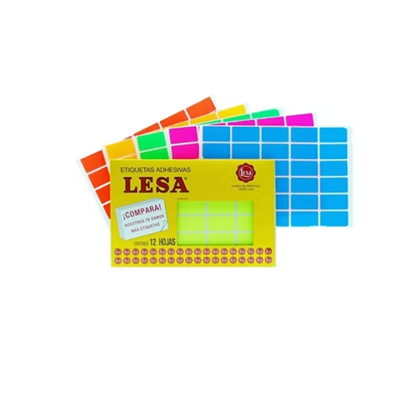 Etiqueta Adhesiva #7 (38 x 21 mm) 12 Hojas con 30 (360) | LESA 2-507