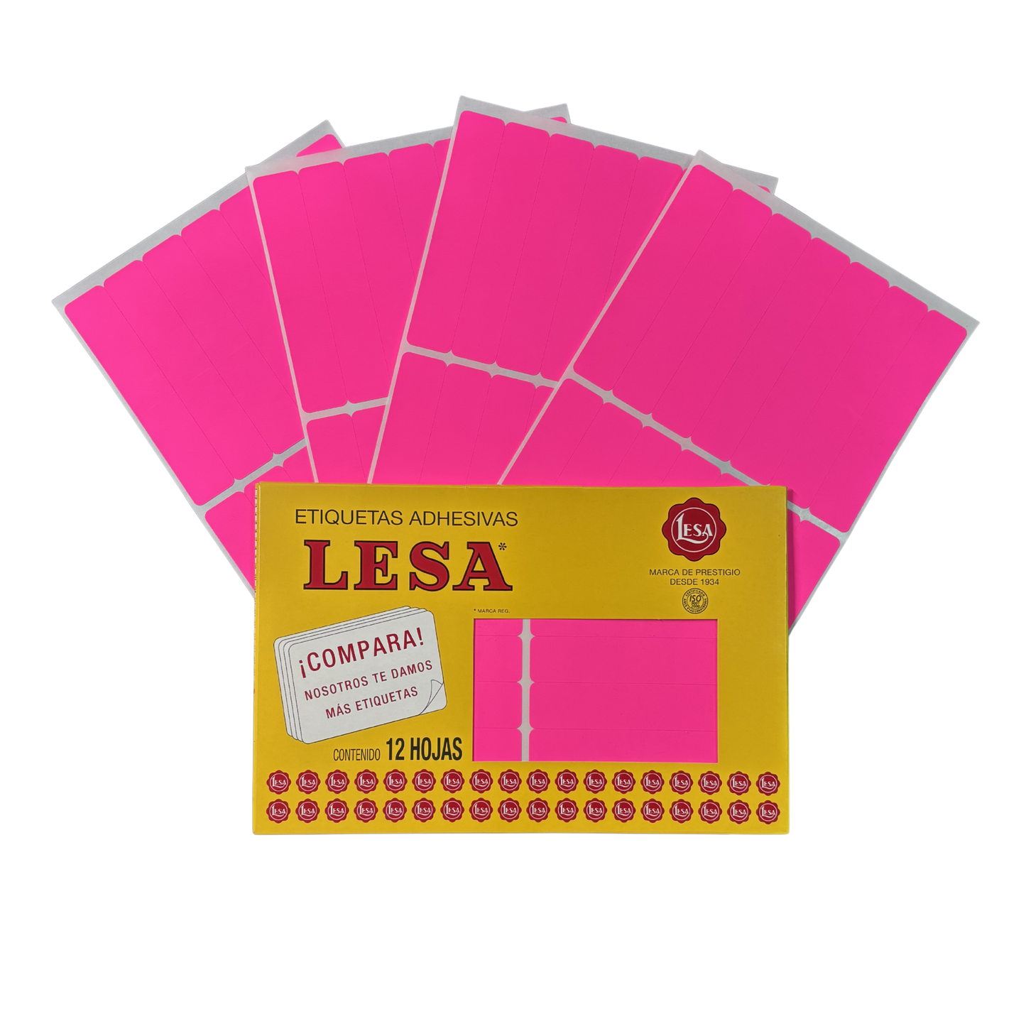 Etiqueta Adhesiva #20 (102 x 20 mm) 12 Hojas con 14 (168) | Lesa 2-520