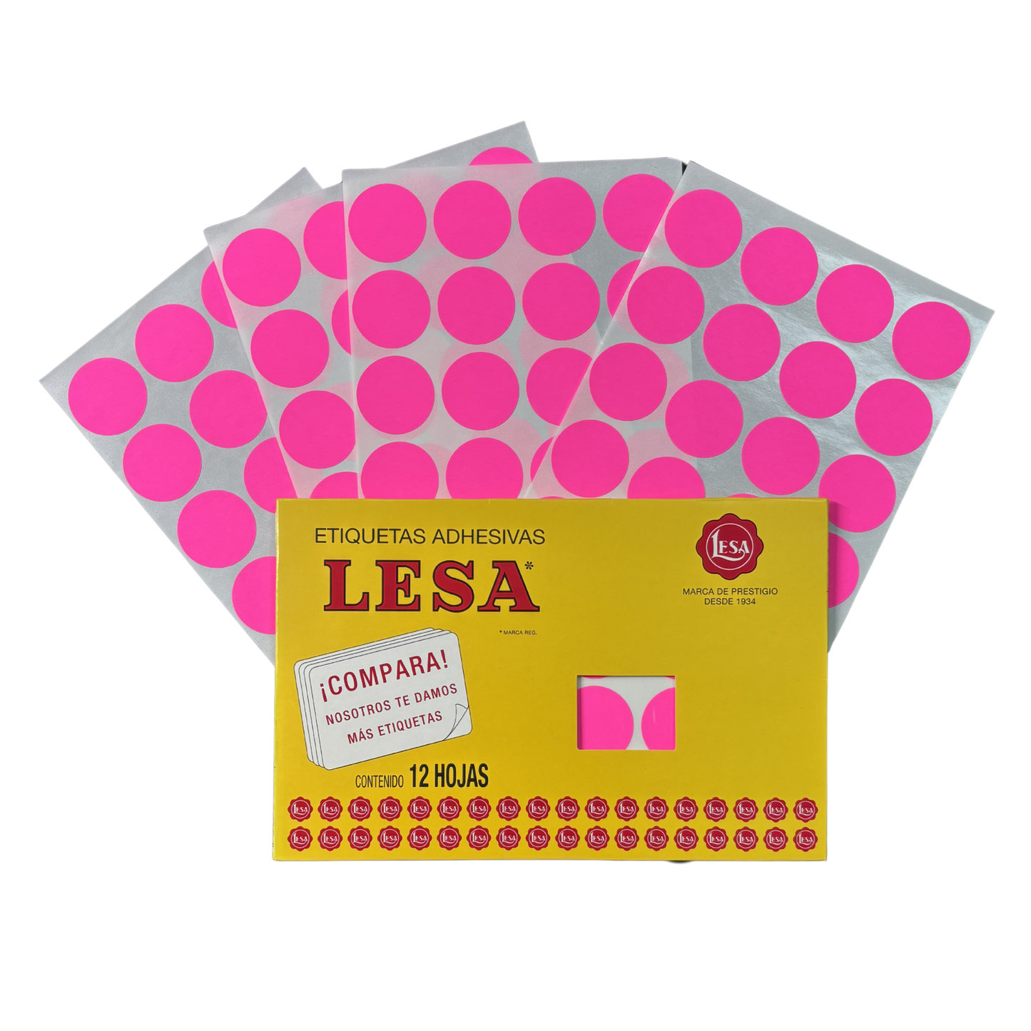 Etiqueta Adhesiva #22 (32 mm) 12 Hojas con 24 (288) | Lesa 2-522