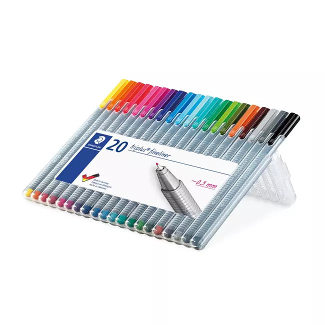 Plumines Triplus Fineliner 0.3 mm 20 piezas | Staedtler 334-SB20