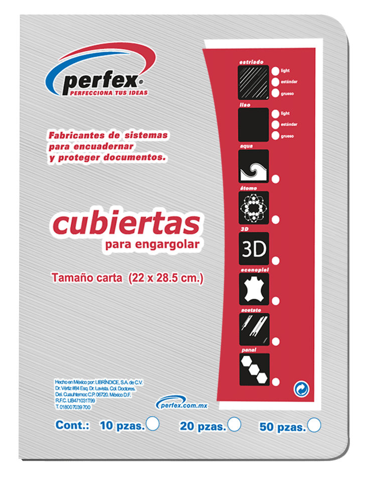 Cubierta Premium Estriado Carta Kristal | Perfex
