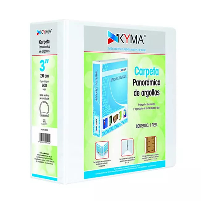 Carpeta Panoramica D 3 In Carta Blanca Carpetas Cdb300