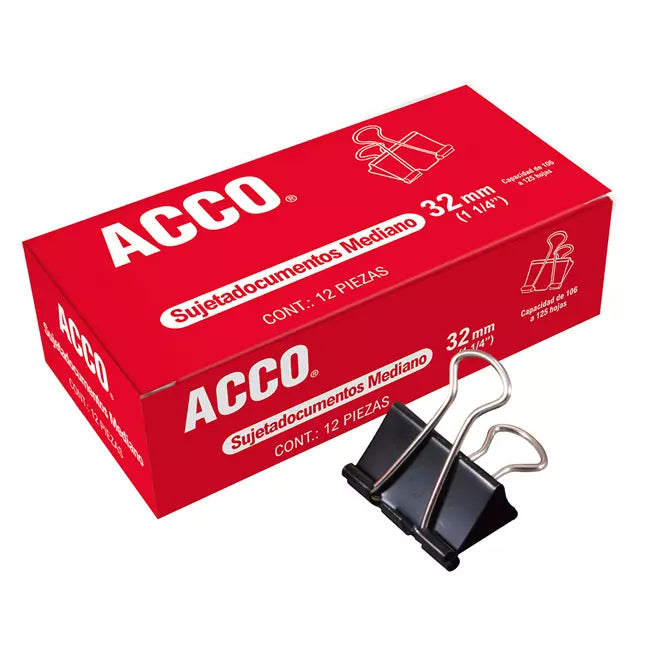 Sujetadocumentos Mediano 32 mm C/12 | Acco P2463