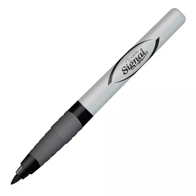 Marcador Signal Fino Negro Azor 30001