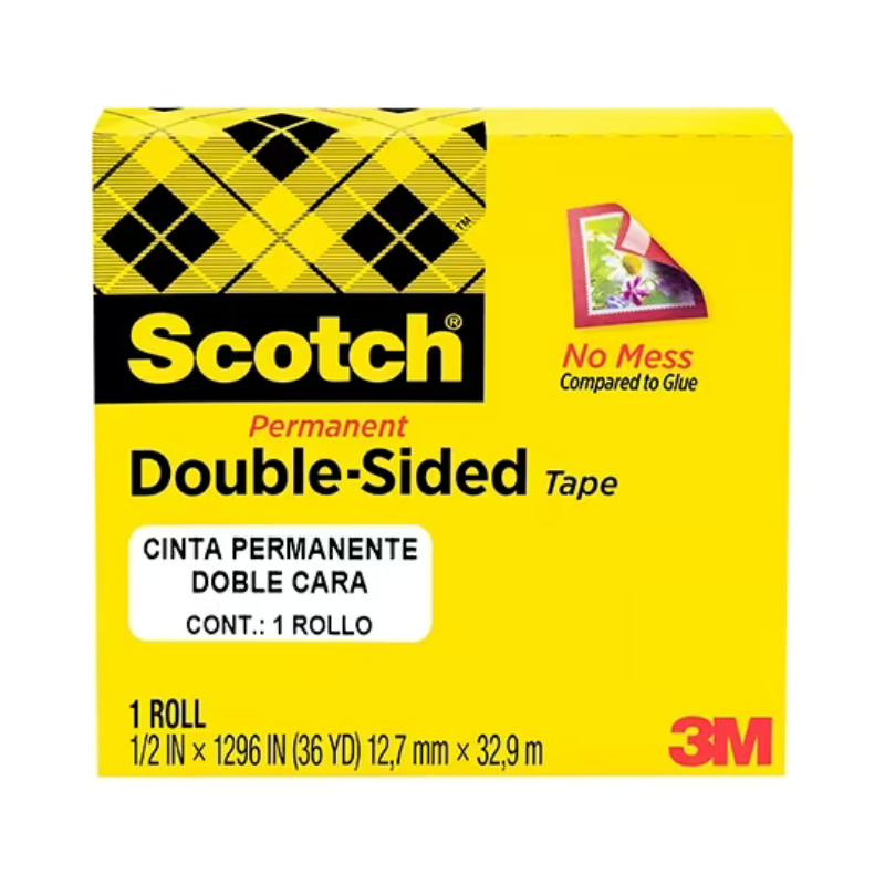 Cinta Adhesiva Doble Cara Transparente (12 mm x 32.91 m) | Scotch 665