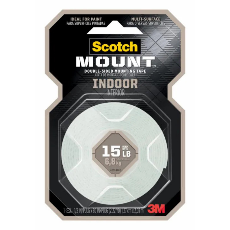 Cinta de Montaje Mount Indoor 110H 15 lb/6.8 kg (1.27cm x 2.03m) | Scotch 70009118079