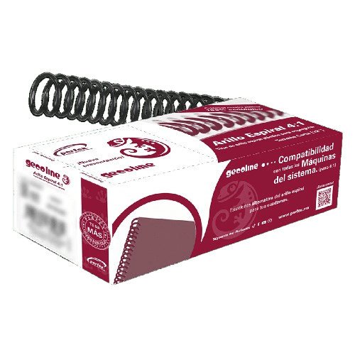 Arillo Perfex Espiral 3:1 25 Mm Negro Con 36