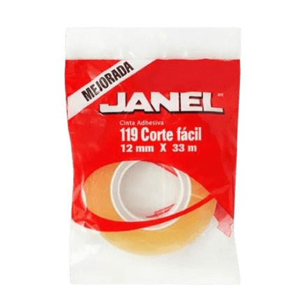 Cinta Janel 119 Adhesiva Corte Facil 12 Mm X 65 M