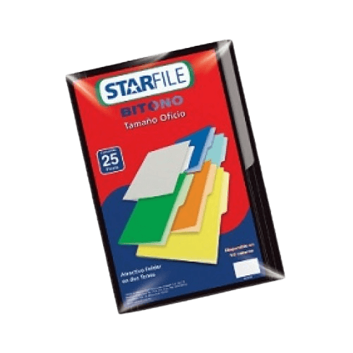 Folder Starfile Bitono Carta Negro Con 25