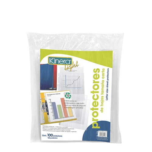 Protector Kinera Light Carta Bolsa Con 100