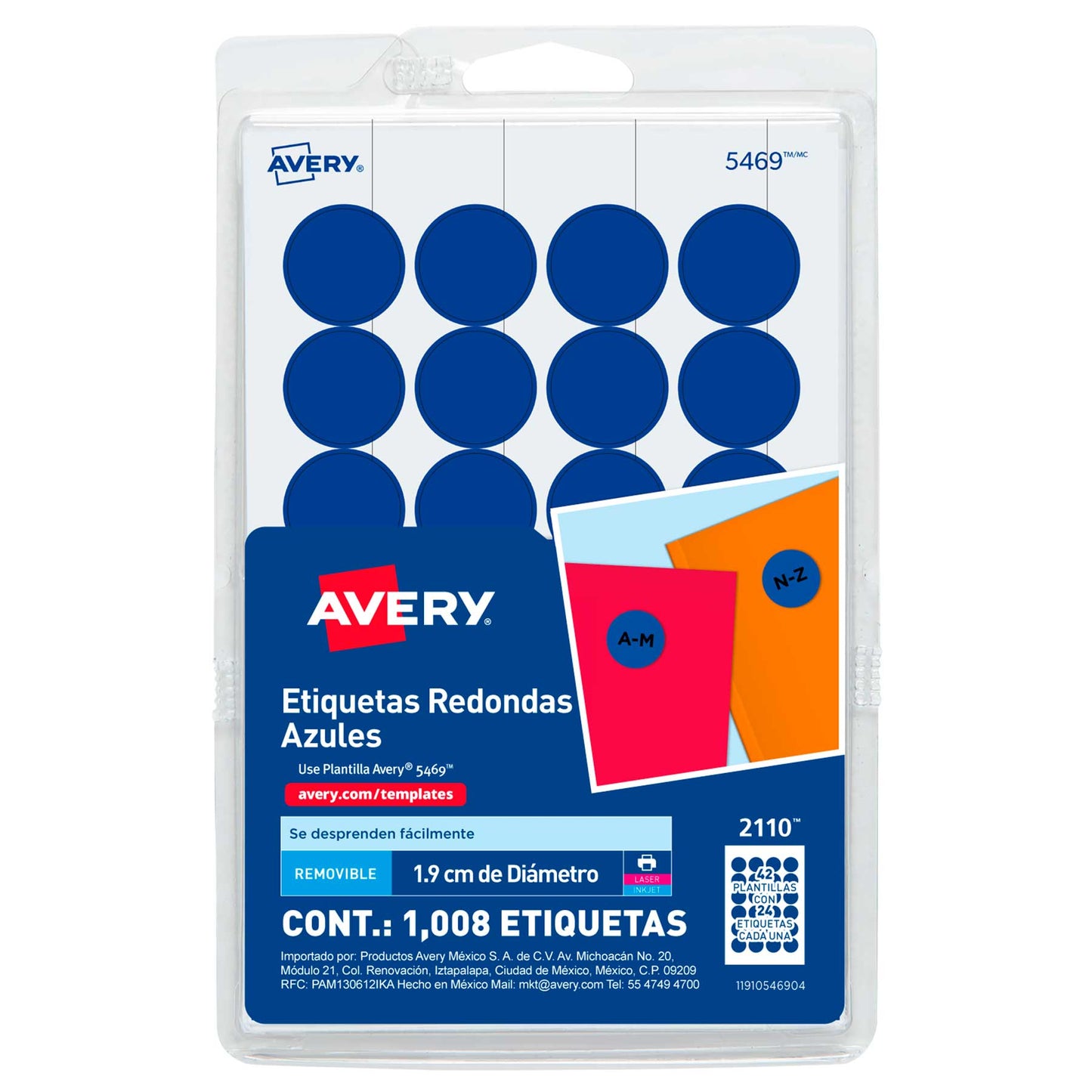 Etiqueta Redonda 3/4 1.9 cm C/1008 | Avery