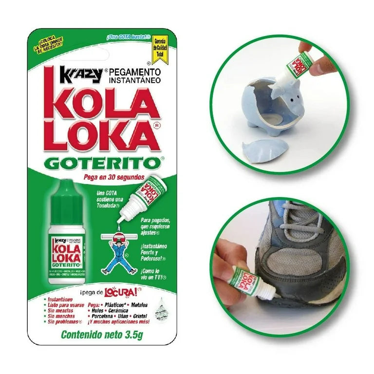 Pegamento Instantaneo Krazy Goterito 3 5 G Kola Loka Klg Mc