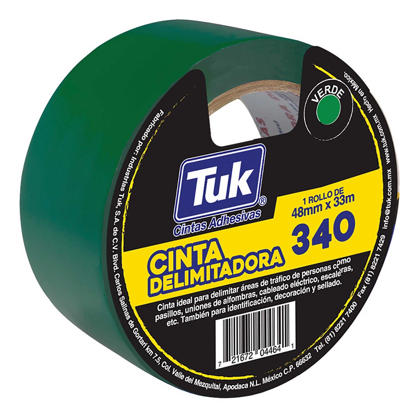 Cinta Delimitadora 340 4 Mm X 33 M Verde Tuk 434316