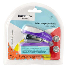 Engrapadora Mini Estandar con 1000 Grapas Bicolor | Barrilito 6115A