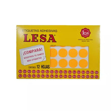 Etiqueta #12 25 Mm Naranja 12 Hojas Con 40 - Lesa 2-512Na
