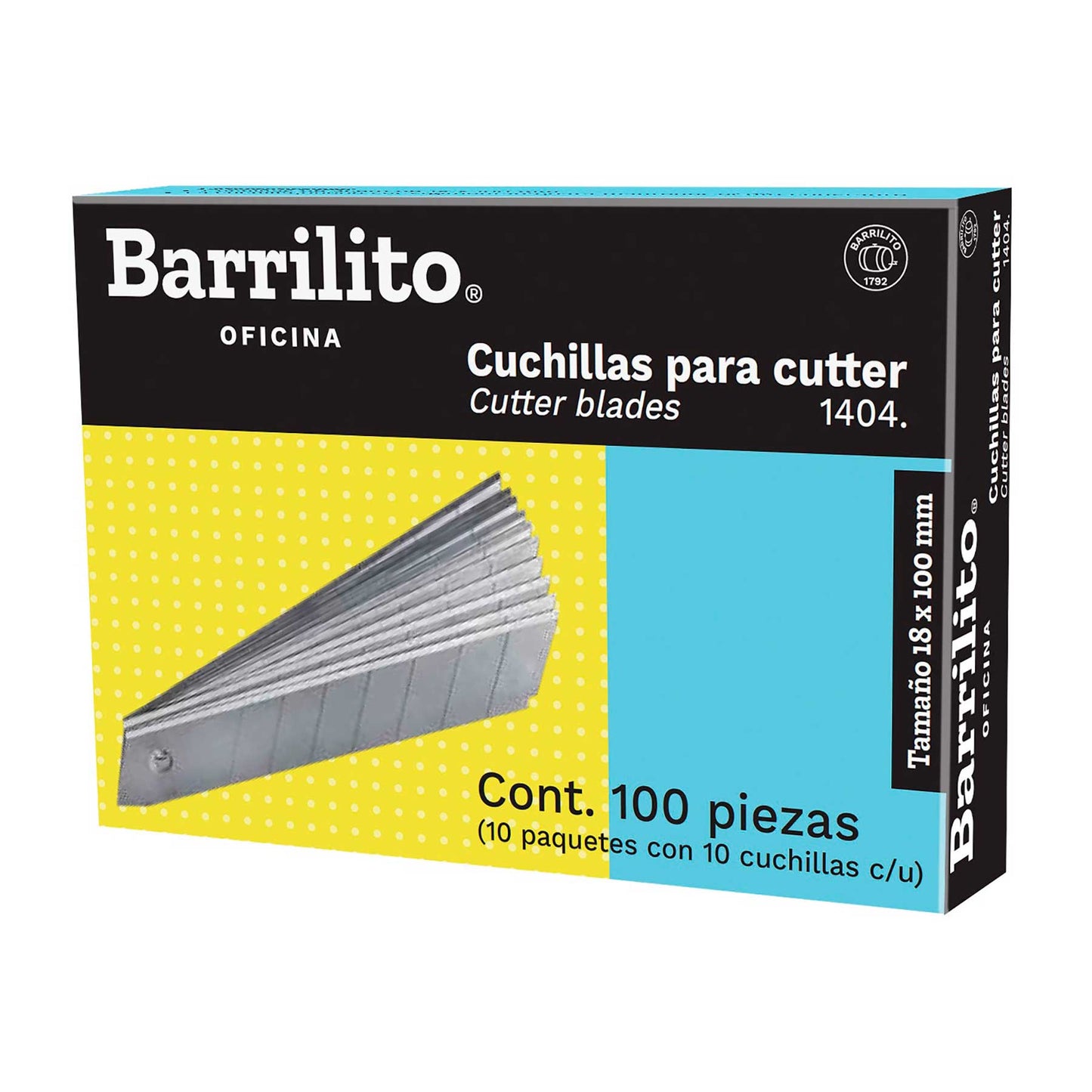 Cuchillas Grandes para Cutter C/10 | Barrilito 1404
