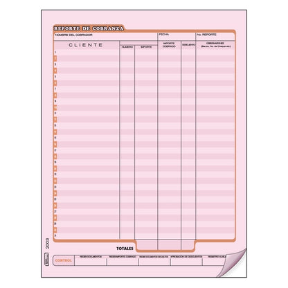 Reporte de Cobranza C/25 juegos | Printaform 2003
