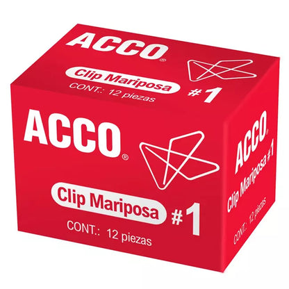 Clip Mariposa #1 Con 12 - ACCO P1710