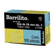 Clip Redondo No.2 28 mm con 100 | Barrilito CLP28R