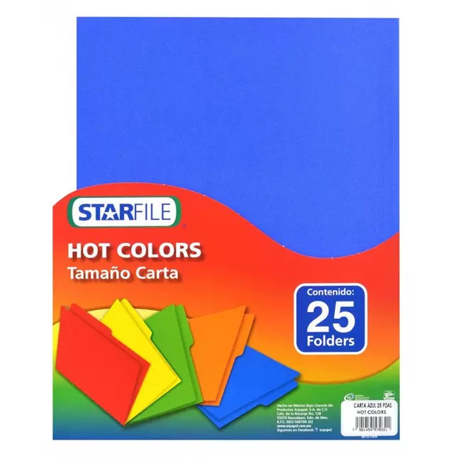 Folder Hot Colors Carta Azul C 25 Starfile Ph0031 | Ofimart – Ofimart ...