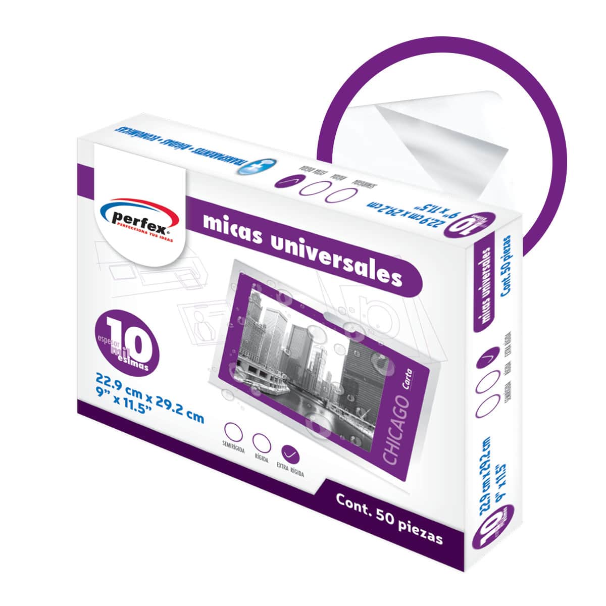 Mica Térmica 10 mil. Carta 22.9 cm x 29.2 cm  | Perfex