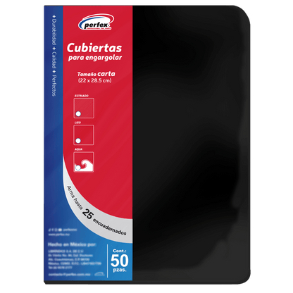 Cubierta Premium Liso Carta Negro | Perfex