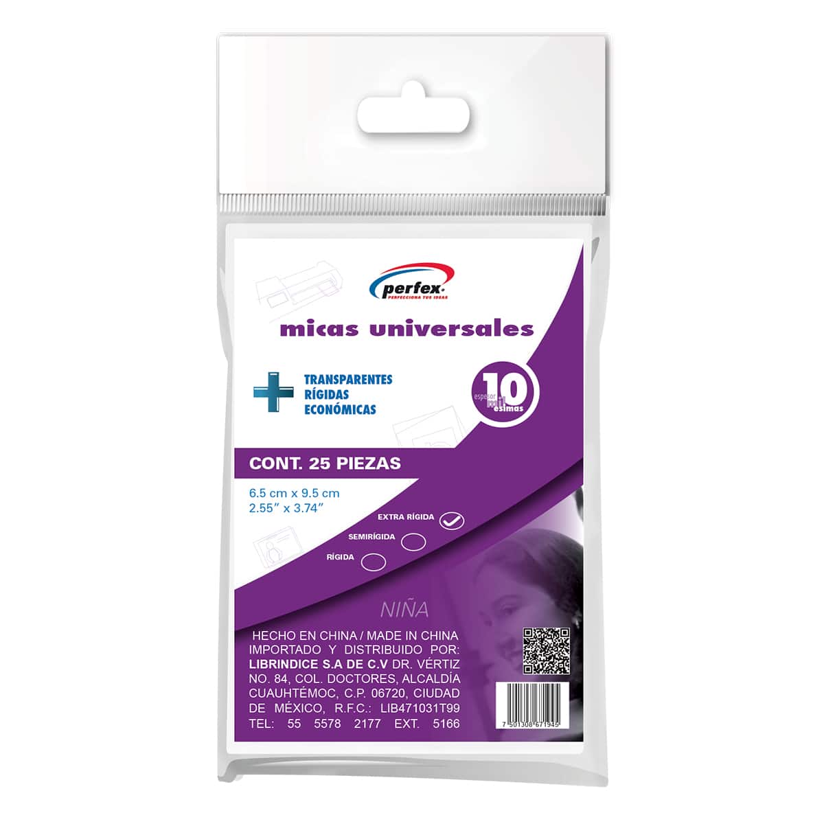 Mica Termica 10 mil. 6.5 cm x 9.5 cm  | Perfex