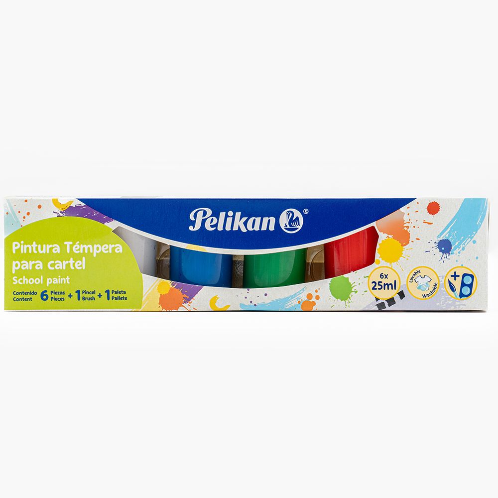 Pintura Tempera para Cartel 20ml C/6 | Pelikan 53101600